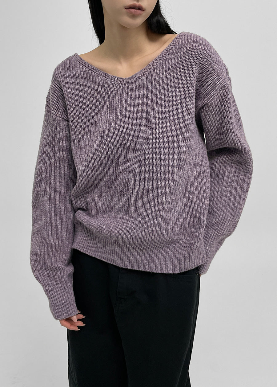 Black Up [MADE] Permel Gradation V-neck Knitwear