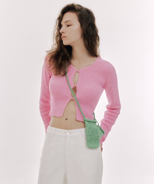 Knit Tumbler Bag_Green