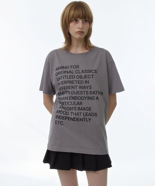 レタリングアーカイブTシャツ[アッシュグレー]