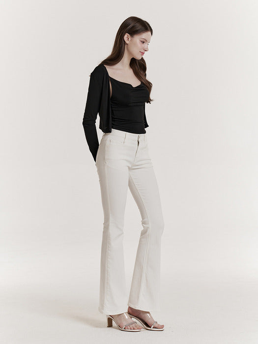 Naya Bootscut Denim (White)