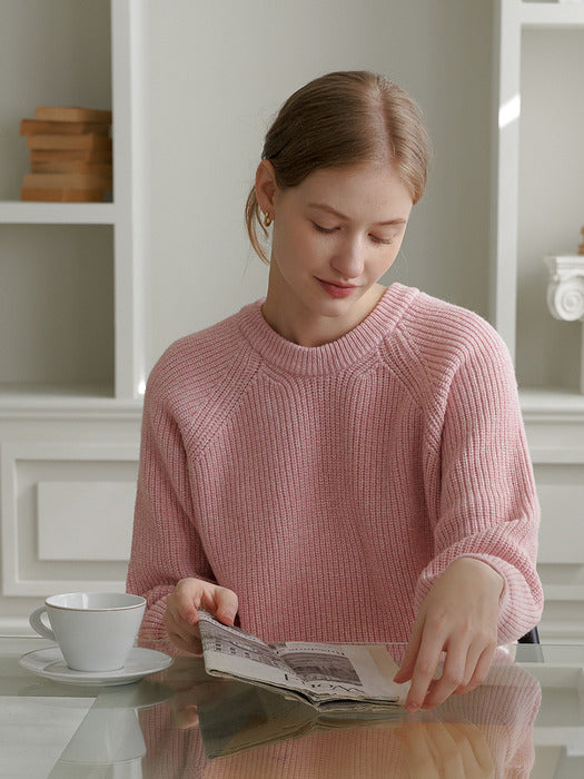 MIX WOOL KNIT_PINK