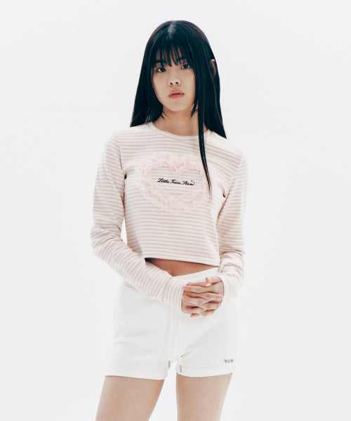 YOUHEE X LITTLE TWIN STAR STRIPE LONG SLEEVE PINK