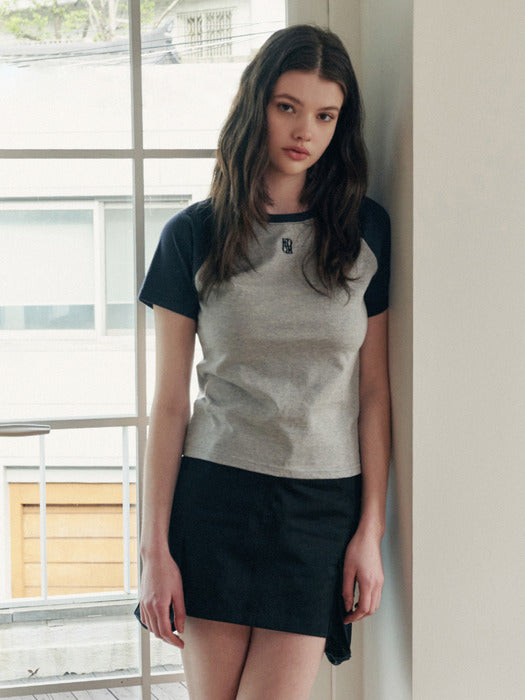 Classic Symbol Raglan T-shirt [MELANGE GREY]