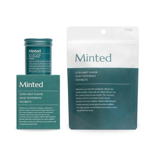 Minted Premium Solid Toothpaste, Choose 1 of 2 Types (90 tablets/180 tablets)