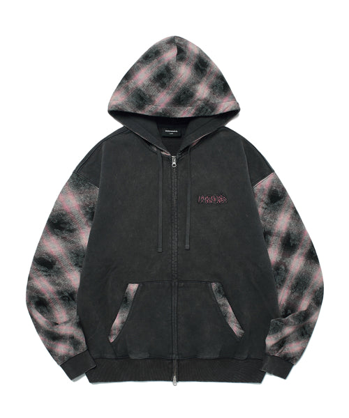 WKNDRS CHECKERED ZIPUP HOODIE (CHARCOAL) - Size & Review | Musinsa