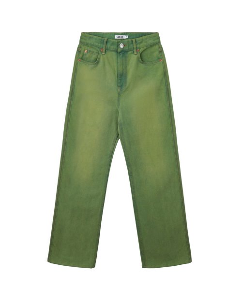 Green denim pants