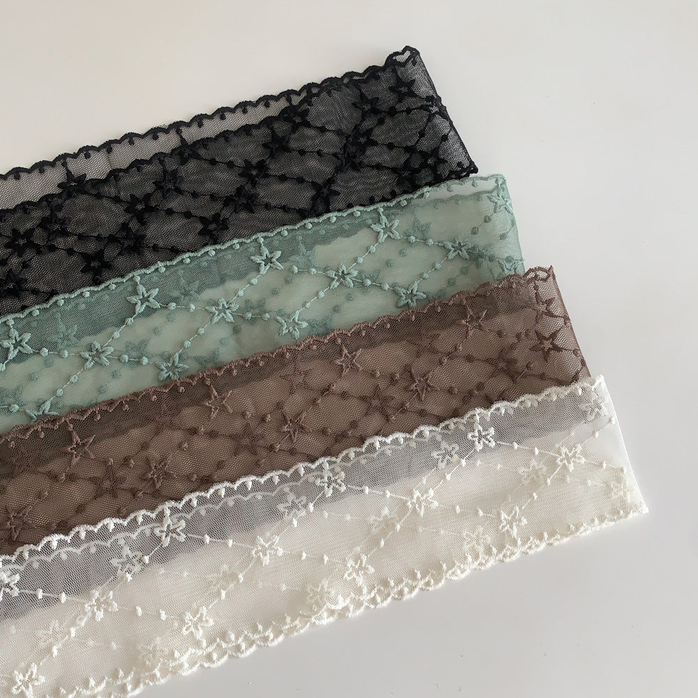 Blue Citi Punching Star Lace Tie Petit Scarf 4 colors