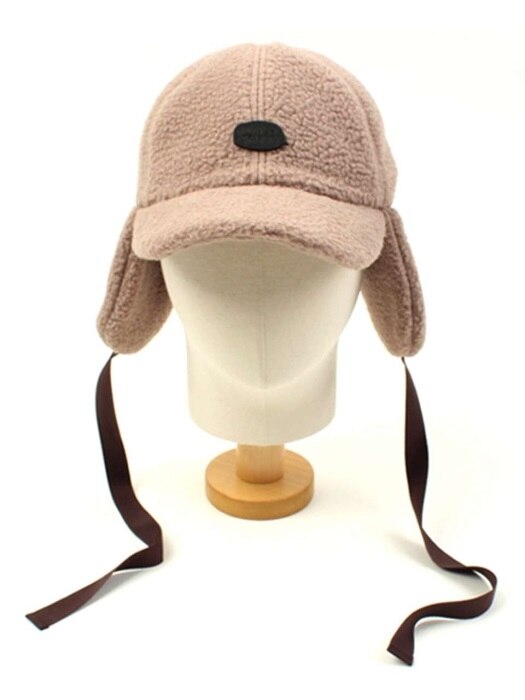Brown Fleese Ear Flap Cap Fleece Earflap Cap Earring Hat