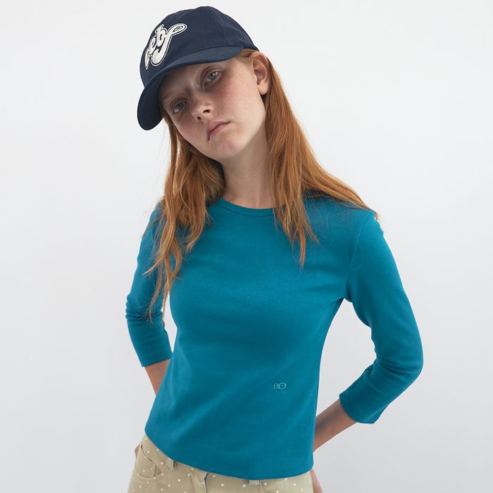 Basic 3/4 Sleeve Shirt (Cobalt Blue)