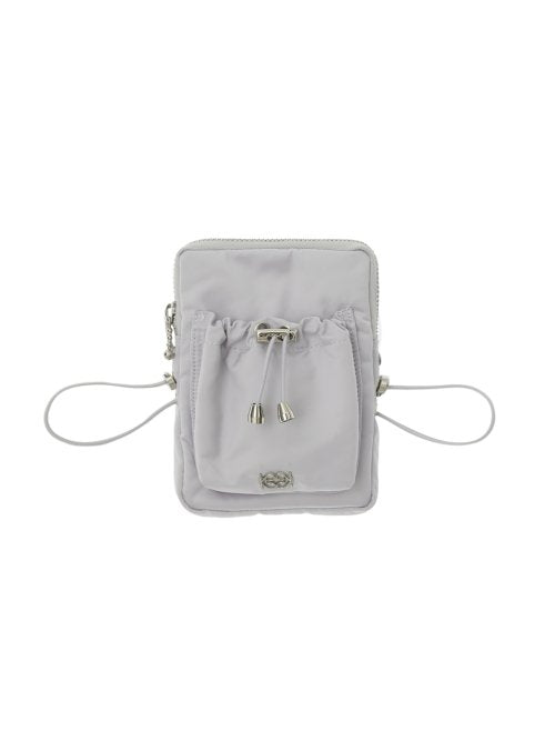 Drawstring Mini Bag Silver