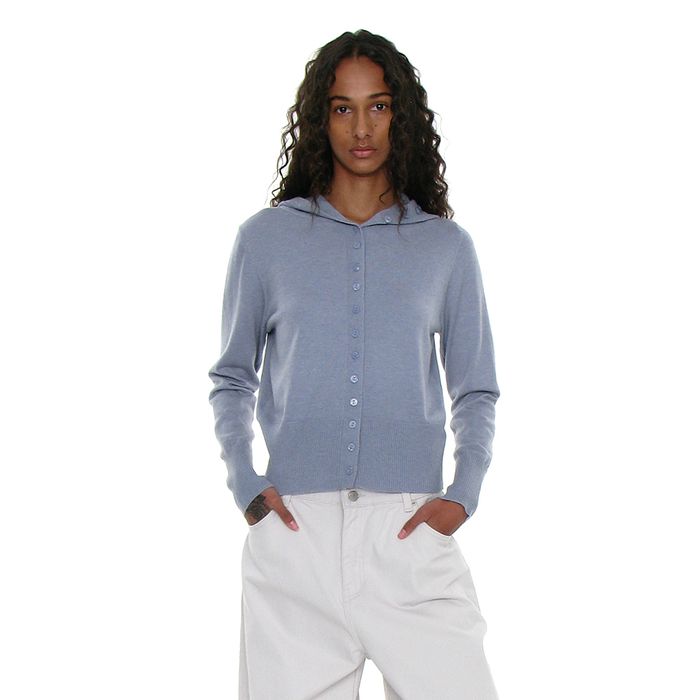 PWC HOODED BUTTON UP CARDIGAN_DUSTY SKY