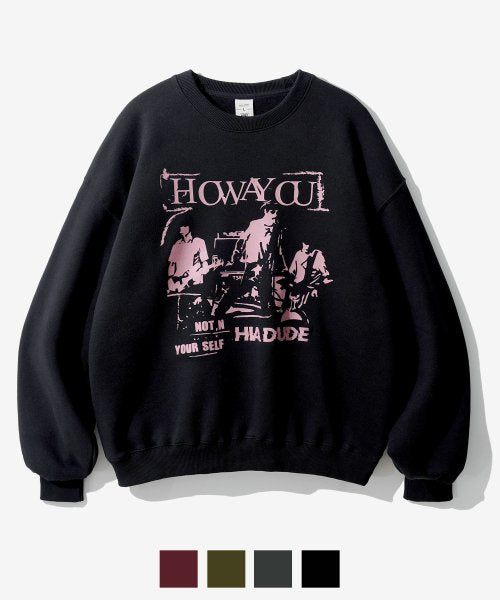 How Are You Rockstar Sweatshirt Black JDMT1435