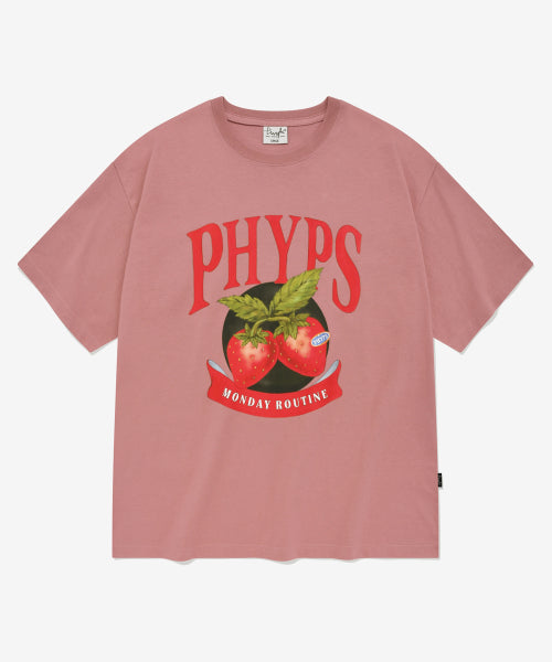 サマーストロベリー半袖Tシャツ_ヴィンテージピンク