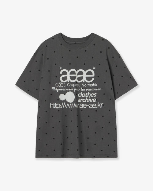 WEB LOGO DOT T-SHIRTS [CHARCOAL]