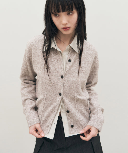 Ascend Wool Layer Cardigan [beige]