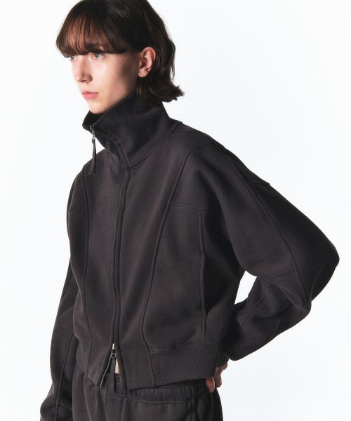 Line Jersey Track Top_Charcoal Gray