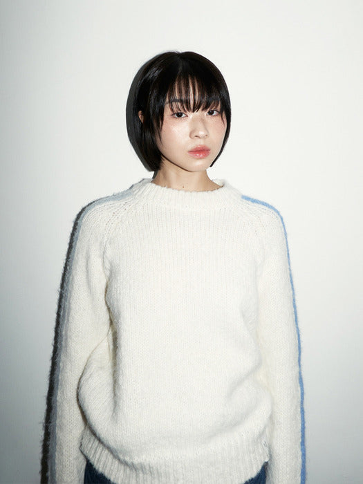 Stripe Color Scheme Knit, Ivory