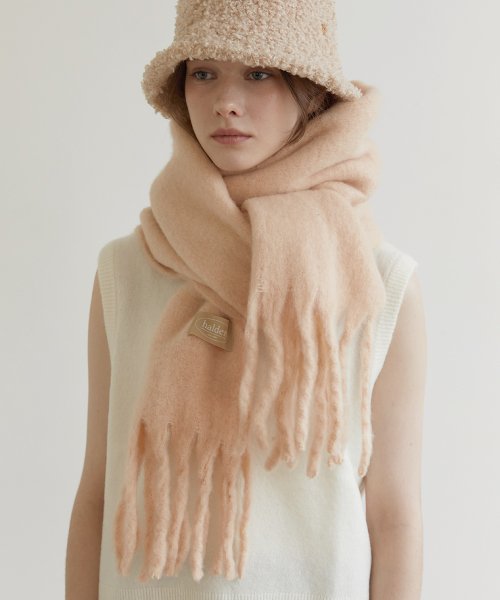 heavy hairy muffler (M026_beige)
