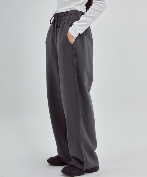 Side Cutting Sweat Pants Charcoal