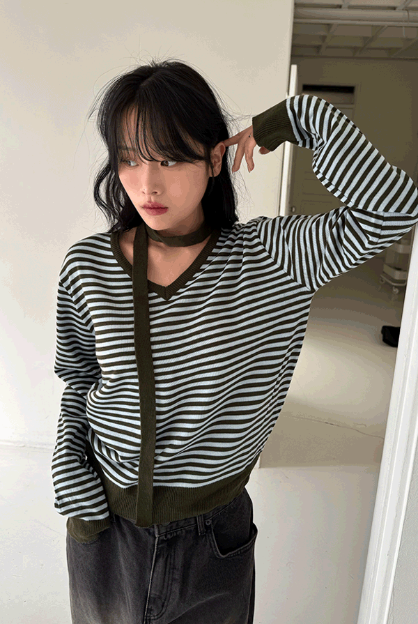 Unnie Salon [44-77] Danjara muffler V knit (4 colors)