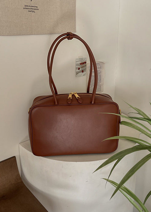 Your (New Spring 🌱) Your Bennett Cowhide Square Natural Leather Box Guest Look Tot Shoulder Bag