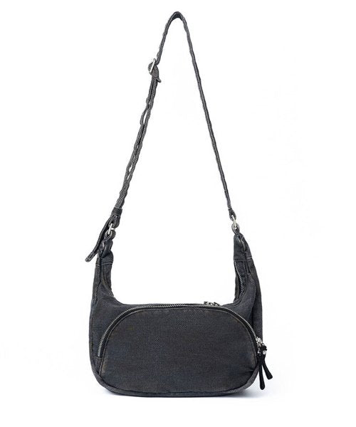 [After Fray Edition] Perry Washed Hobo Bag (Black)