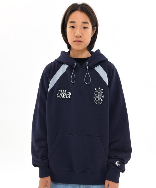 Cactus String Raglan Hoodie Navy