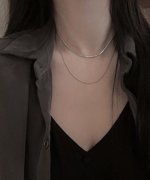 Snake chain surgical steel necklace 2 types