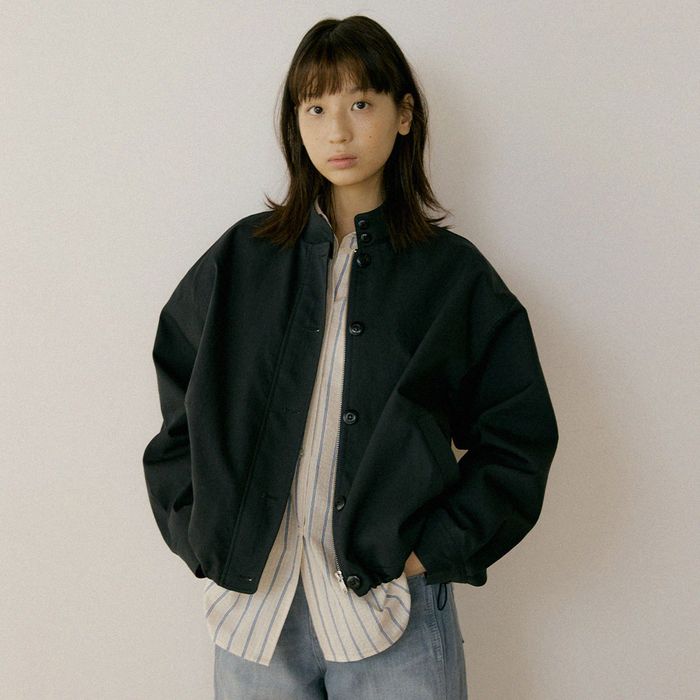 soft shirring blouson jacket (2color)