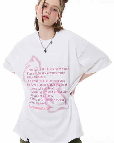 Rabbit Duet Short Sleeve T-Shirt White