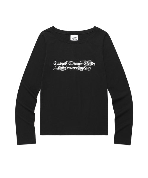 W SYMPHONY LS TEE BLACK (CV2EFFT554A)