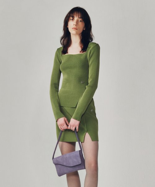 ASYMMETRIC SYMBOL SHOULDER BAG [LIGHT VIOLET]