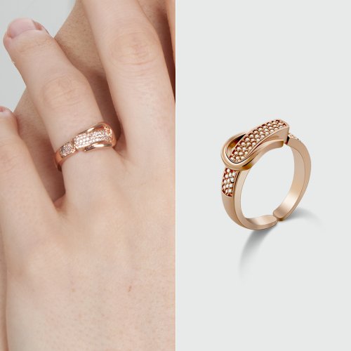 Ebi Open Ring MCFR0290 14K Gold plated