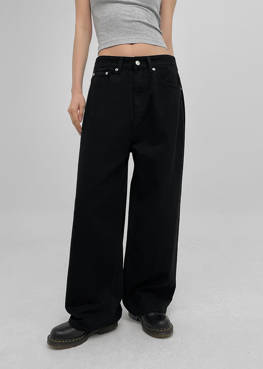 Black Up [Sold 5,000 Units] [MADE] Sold Wide Cotton Pants