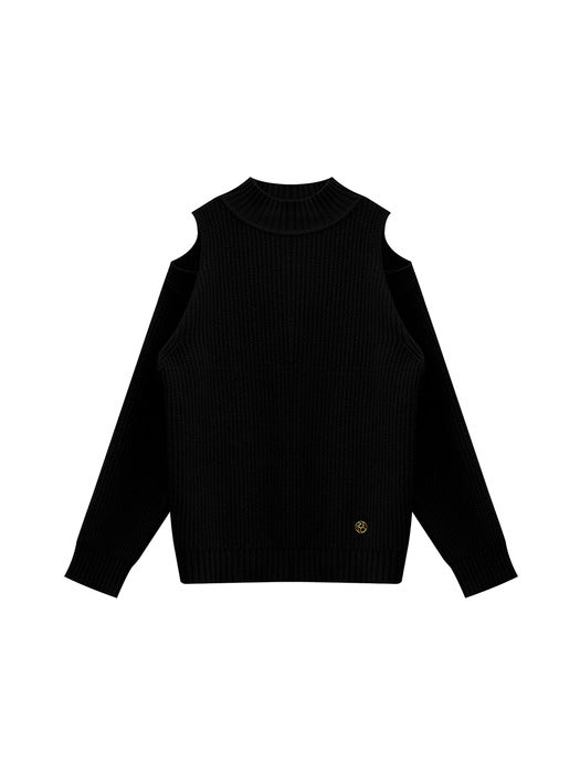 [2 Colors] Cashmere Velvet Ribbon Sweater