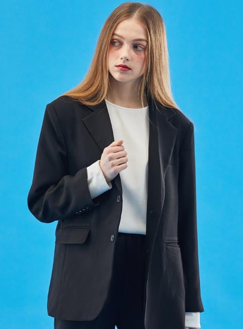 WOMEN Oversized Blazer [Black]