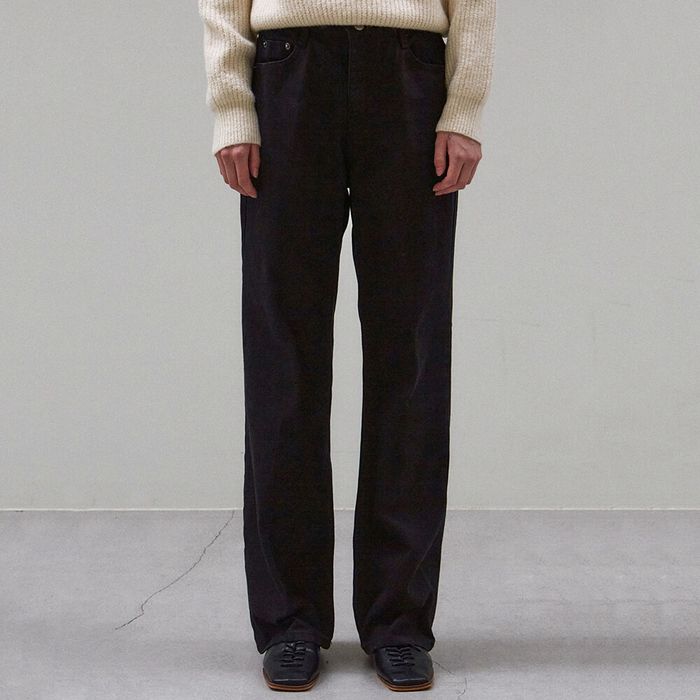 CLASSIC STRAIGHT COTTON PANTS_BLACK
