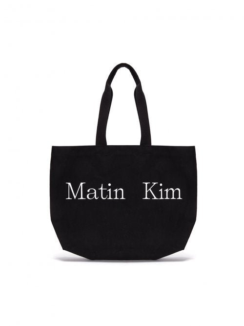 MATIN KIM MATIN LOGO エコバッグ ブラック - サイズとレビュー | MUSINSA