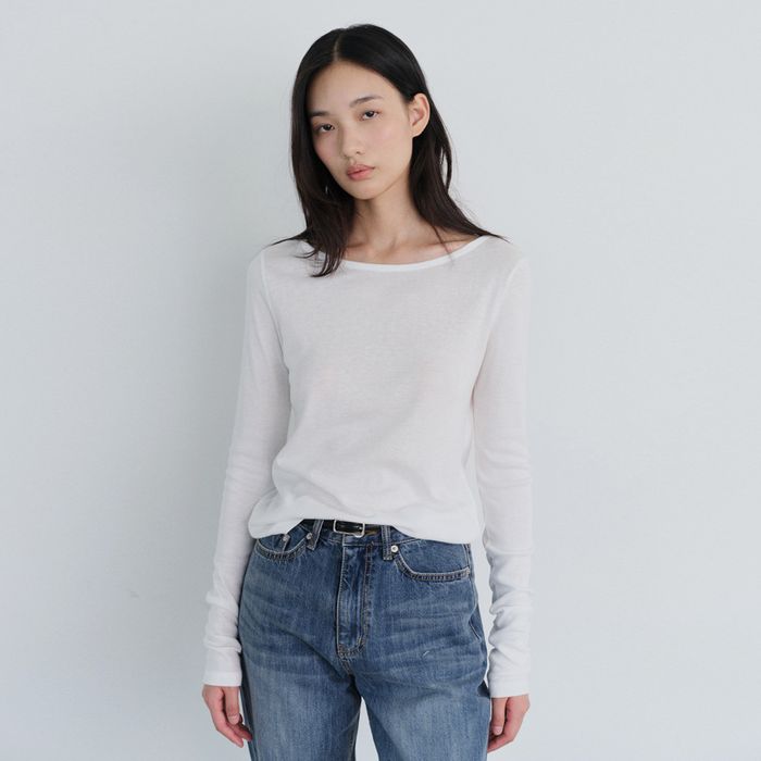 Slim boatneck t-shirt_4colors