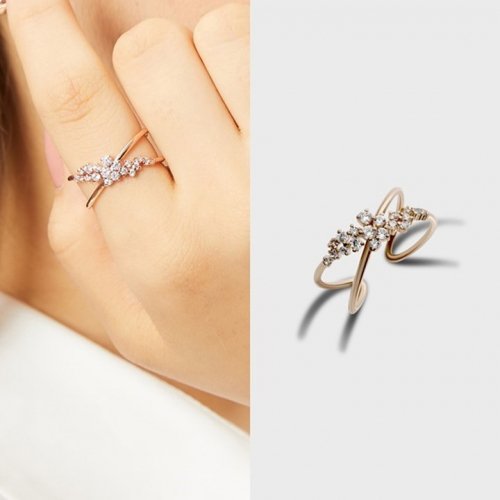 Timeless Open Ring MCFR0088 14K Gold Plated