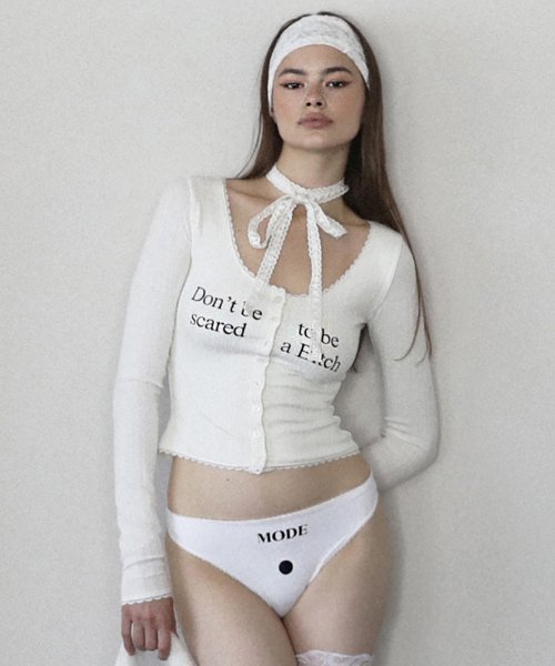 Don't Be Scared Cardigan - White