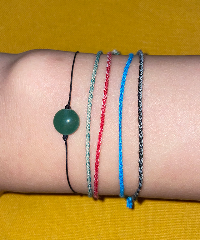 Morihanip [4 colors] Simple wish thread bracelet
