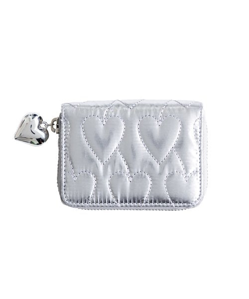 【HLL】Heart Quilting Wallet Heart Quilting Wallet [Silver] – Wishbucket
