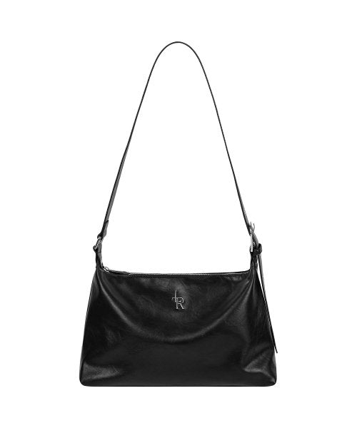 Zippered Shoulder Bag [BLACK]