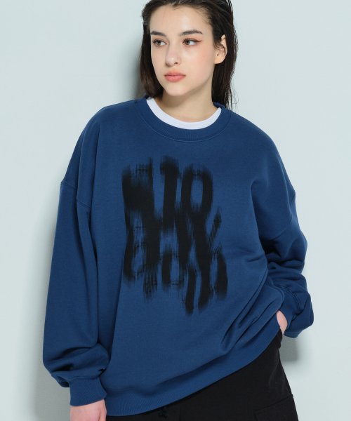 Blurry Logo Sweatshirt [Deep Blue]