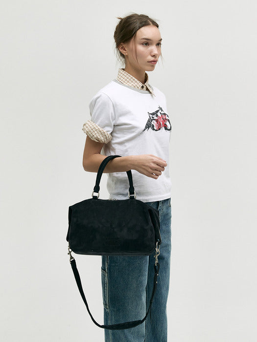 DUMPLING TOTE_black suede