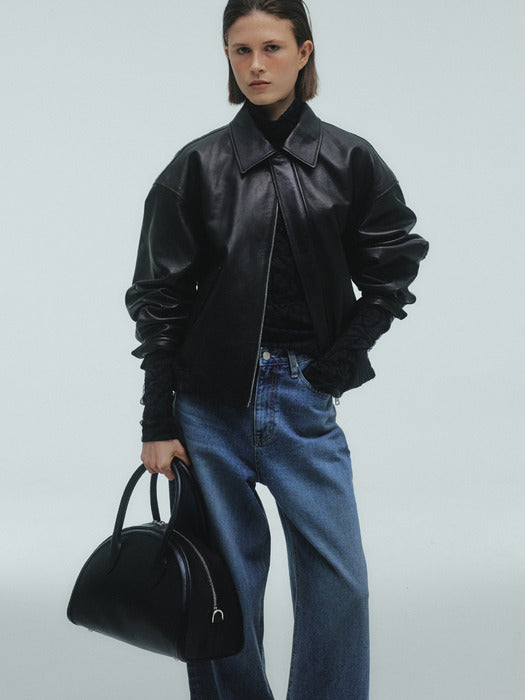 ITALIAN LAMBSKIN BLOUSON_BLACK