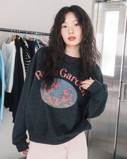 ROSE GARDEN SWEATSHIRT (CHARCOAL)