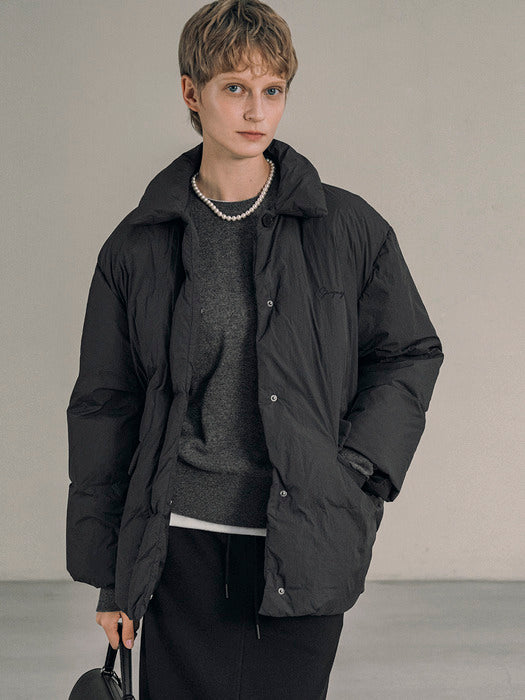 SIOT4123 Padded Half Coat_Black