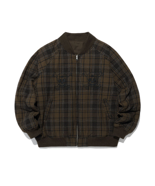 DRESSY CHECKED MEMORIAL JACKET_BROWN (NG2EFUB931A)